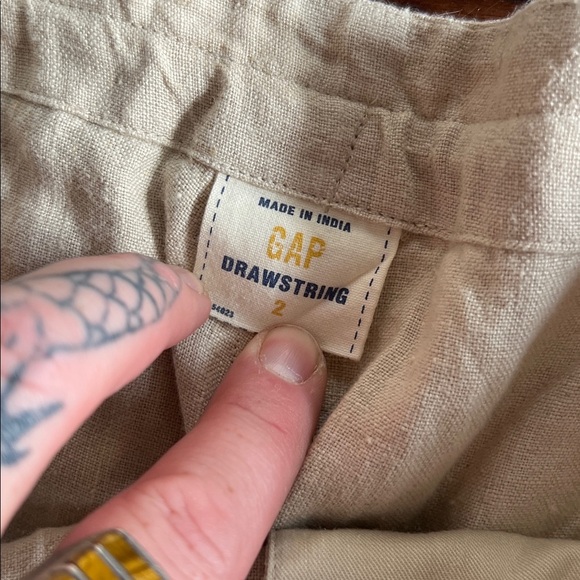 GAP Linen Drawstring Pants Size 2 - Picture 3 of 4